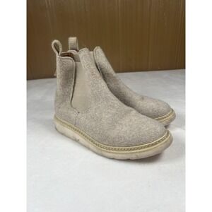 Target Boots Womens Size 8 Beige Textile Chelsea Ankle Pull On Booties Shoes